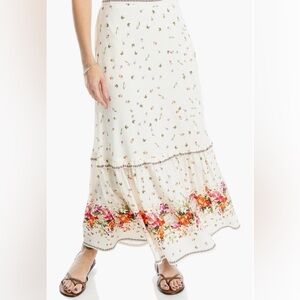 Max Studio Floral Flounce Hem Maxi Skirt New with tags attached